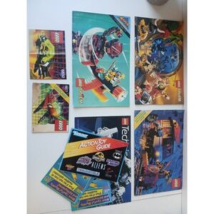 Vintage 90s LEGO Instruction Manuals & Kenner Action Toy Guide Catalog Lot